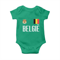 Royal Coat of Arms Belgie Crest Graphic Baby Onesie Traditional Belgium Belgian Flag and Lion Heritage Pride Gift