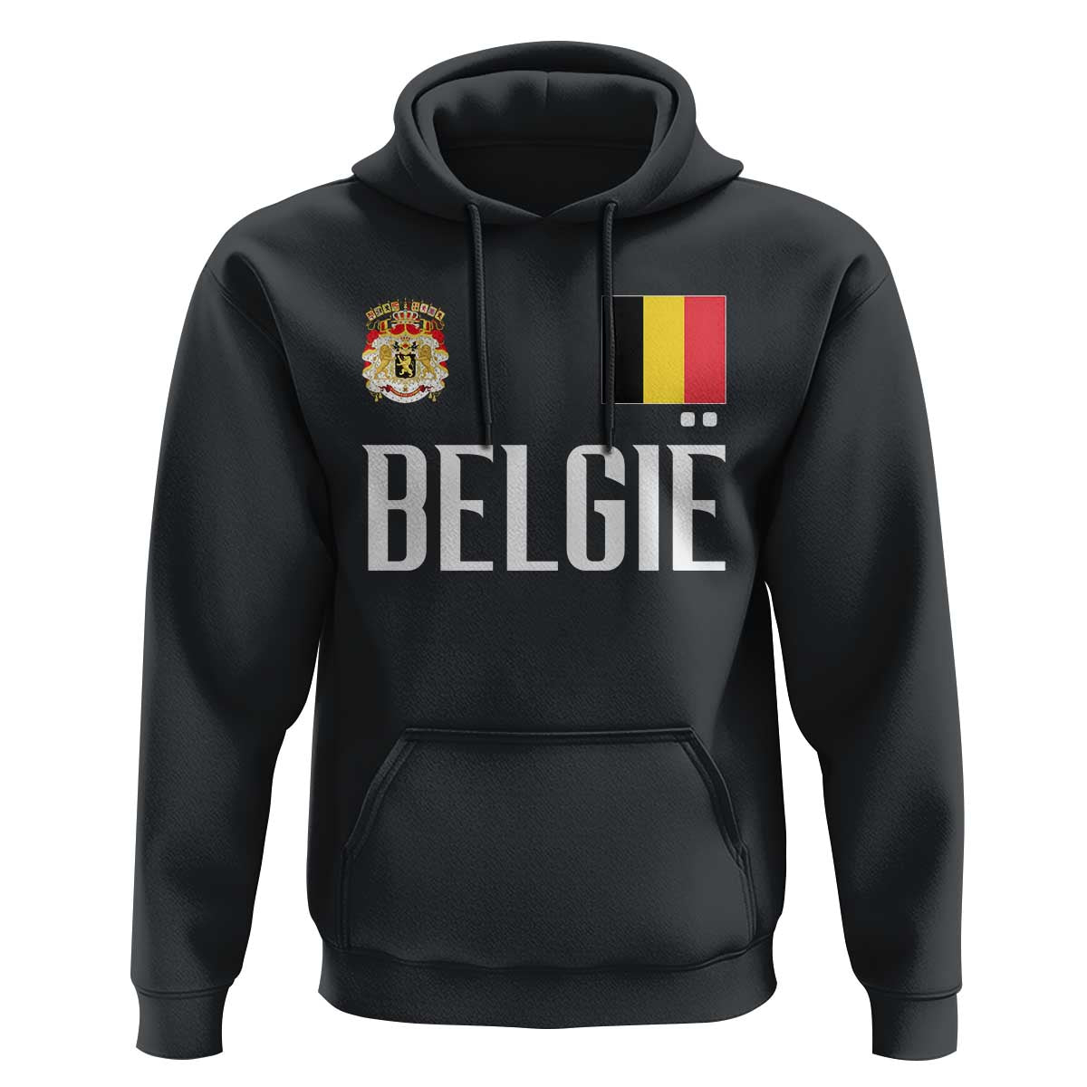 Royal Coat of Arms Belgie Crest Graphic Hoodie Traditional Belgium Belgian Flag and Lion Heritage Pride Gift