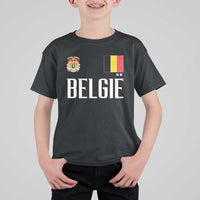 Royal Coat of Arms Belgie Crest Graphic T Shirt For Kid Traditional Belgium Belgian Flag and Lion Heritage Pride Gift