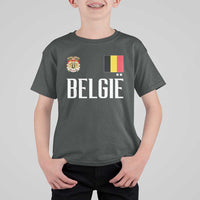 Royal Coat of Arms Belgie Crest Graphic T Shirt For Kid Traditional Belgium Belgian Flag and Lion Heritage Pride Gift