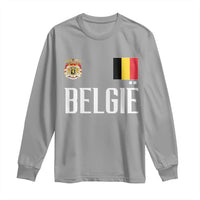Royal Coat of Arms Belgie Crest Graphic Long Sleeve Shirt Traditional Belgium Belgian Flag and Lion Heritage Pride Gift