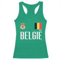 Royal Coat of Arms Belgie Crest Graphic Racerback Tank Top Traditional Belgium Belgian Flag and Lion Heritage Pride Gift