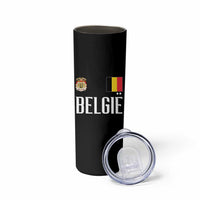 Royal Coat of Arms Belgie Crest Graphic Skinny Tumbler Traditional Belgium Belgian Flag and Lion Heritage Pride Gift