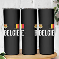 Royal Coat of Arms Belgie Crest Graphic Skinny Tumbler Traditional Belgium Belgian Flag and Lion Heritage Pride Gift