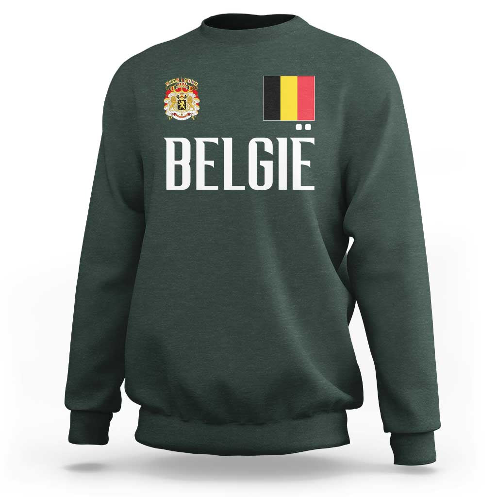 Royal Coat of Arms Belgie Crest Graphic Sweatshirt Traditional Belgium Belgian Flag and Lion Heritage Pride Gift