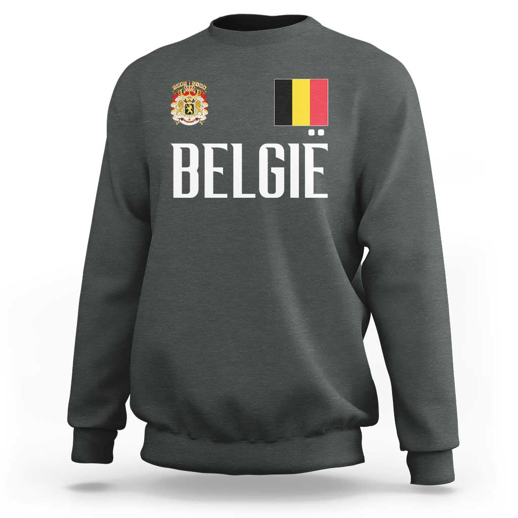 Royal Coat of Arms Belgie Crest Graphic Sweatshirt Traditional Belgium Belgian Flag and Lion Heritage Pride Gift