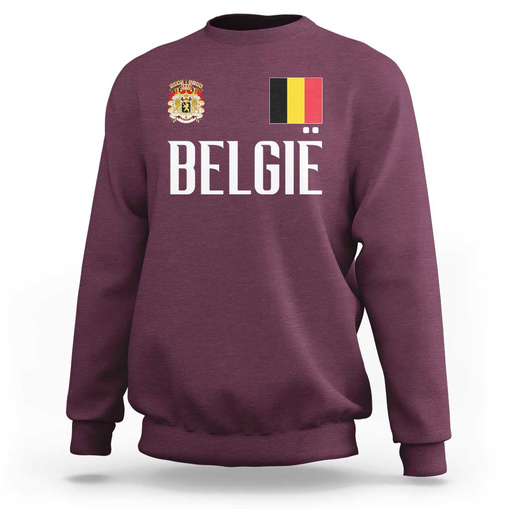 Royal Coat of Arms Belgie Crest Graphic Sweatshirt Traditional Belgium Belgian Flag and Lion Heritage Pride Gift