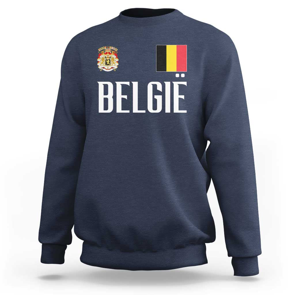 Royal Coat of Arms Belgie Crest Graphic Sweatshirt Traditional Belgium Belgian Flag and Lion Heritage Pride Gift