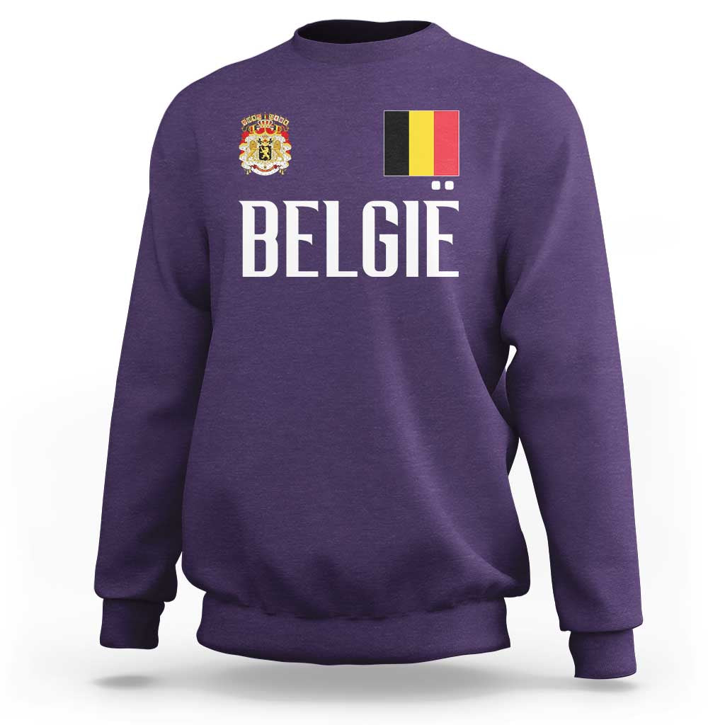 Royal Coat of Arms Belgie Crest Graphic Sweatshirt Traditional Belgium Belgian Flag and Lion Heritage Pride Gift