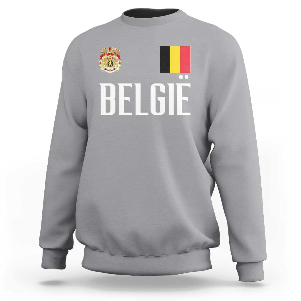 Royal Coat of Arms Belgie Crest Graphic Sweatshirt Traditional Belgium Belgian Flag and Lion Heritage Pride Gift