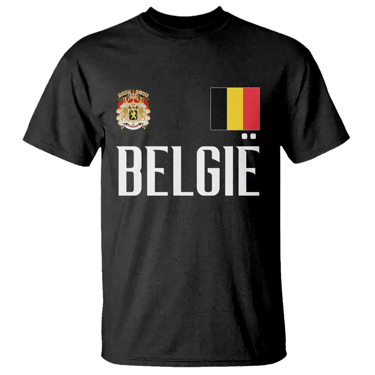 Royal Coat of Arms Belgie Crest Graphic T Shirt Traditional Belgium Belgian Flag and Lion Heritage Pride Gift