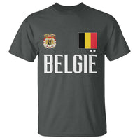 Royal Coat of Arms Belgie Crest Graphic T Shirt Traditional Belgium Belgian Flag and Lion Heritage Pride Gift