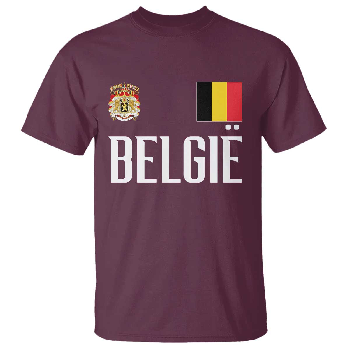 Royal Coat of Arms Belgie Crest Graphic T Shirt Traditional Belgium Belgian Flag and Lion Heritage Pride Gift