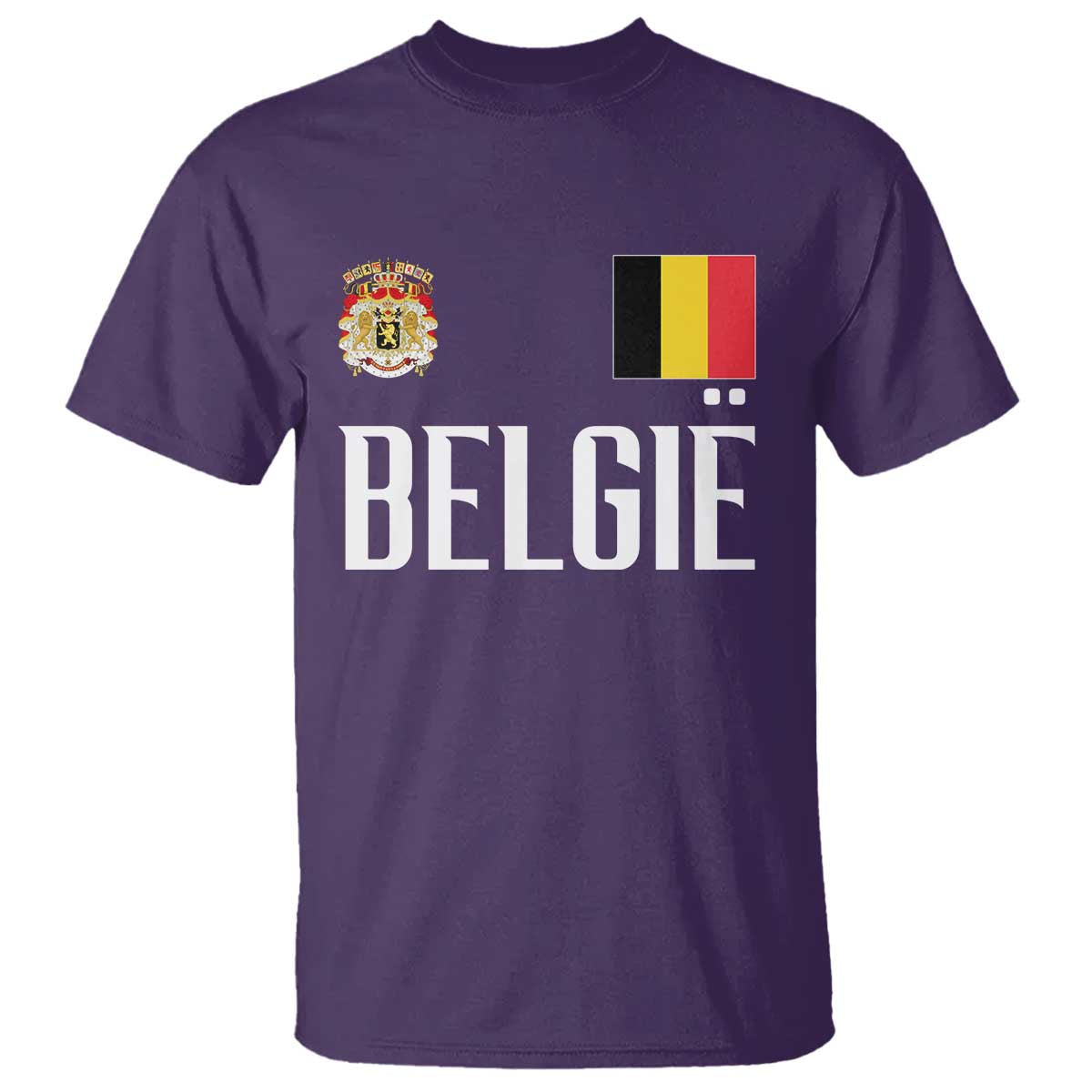 Royal Coat of Arms Belgie Crest Graphic T Shirt Traditional Belgium Belgian Flag and Lion Heritage Pride Gift