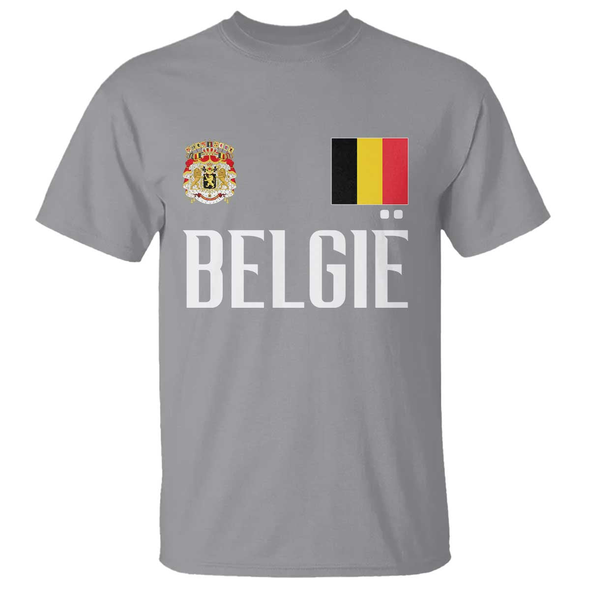 Royal Coat of Arms Belgie Crest Graphic T Shirt Traditional Belgium Belgian Flag and Lion Heritage Pride Gift