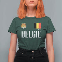 Royal Coat of Arms Belgie Crest Graphic T Shirt For Women Traditional Belgium Belgian Flag and Lion Heritage Pride Gift