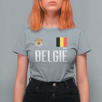Royal Coat of Arms Belgie Crest Graphic T Shirt For Women Traditional Belgium Belgian Flag and Lion Heritage Pride Gift