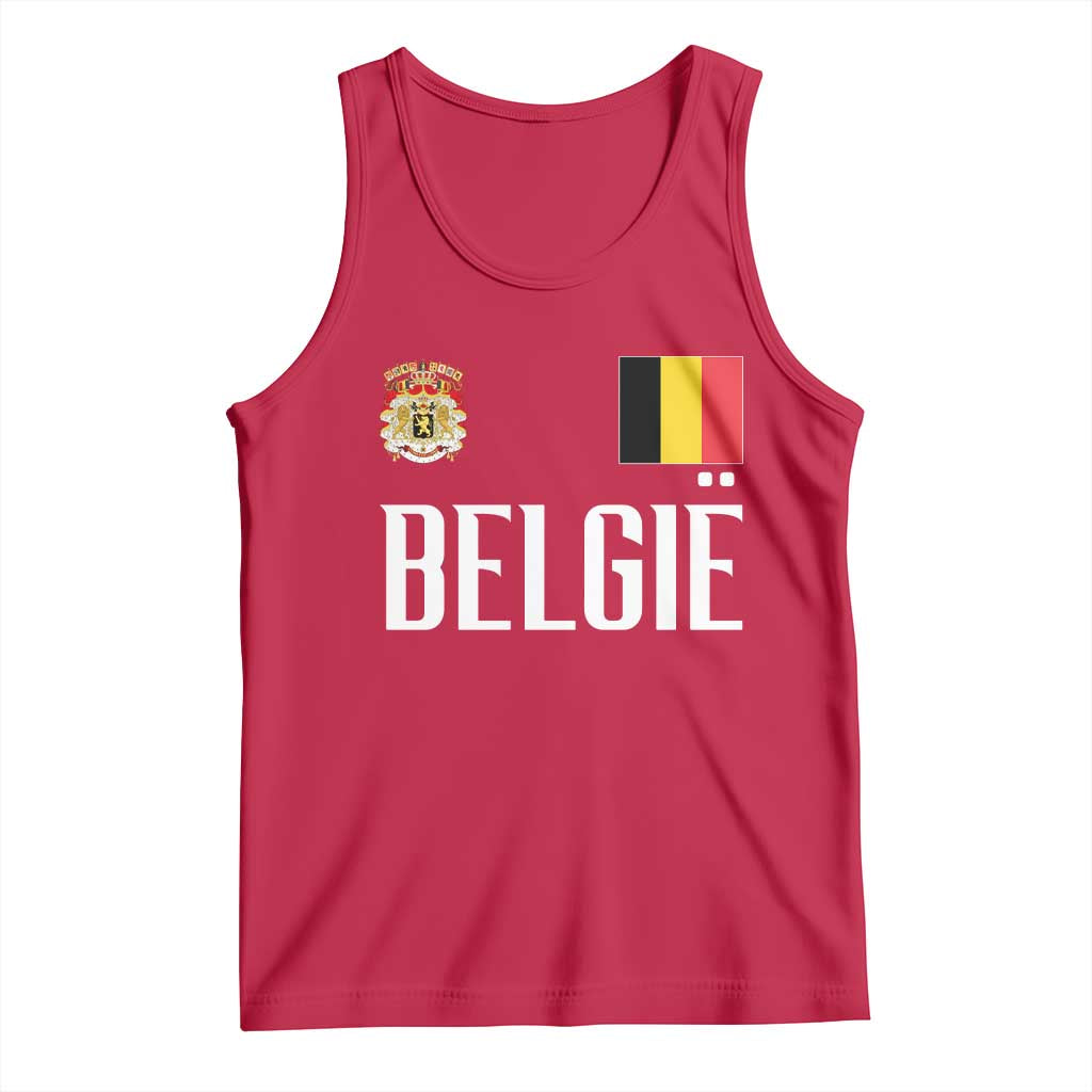 Royal Coat of Arms Belgie Crest Graphic Tank Top Traditional Belgium Belgian Flag and Lion Heritage Pride Gift