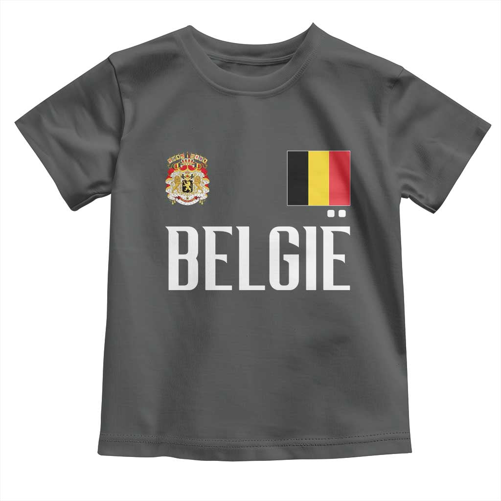 Royal Coat of Arms Belgie Crest Graphic Toddler T Shirt Traditional Belgium Belgian Flag and Lion Heritage Pride Gift