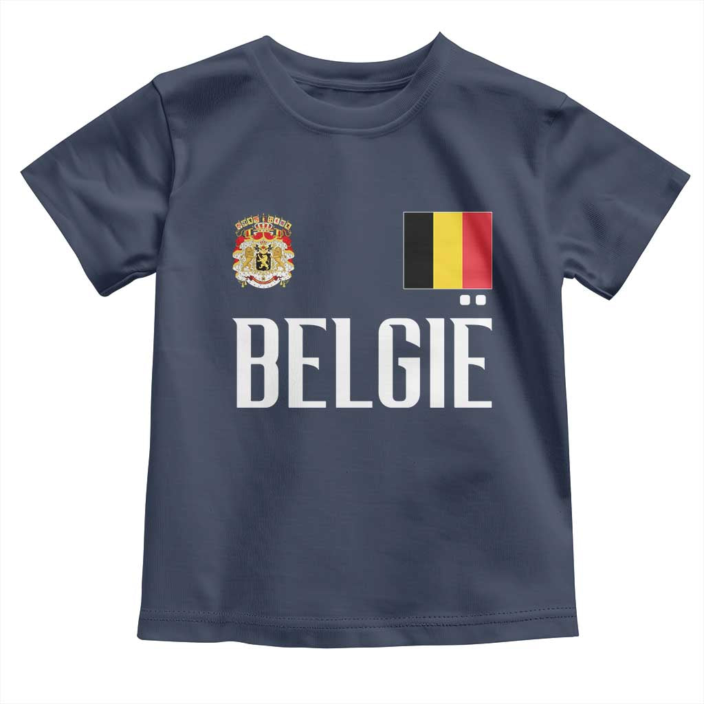Royal Coat of Arms Belgie Crest Graphic Toddler T Shirt Traditional Belgium Belgian Flag and Lion Heritage Pride Gift
