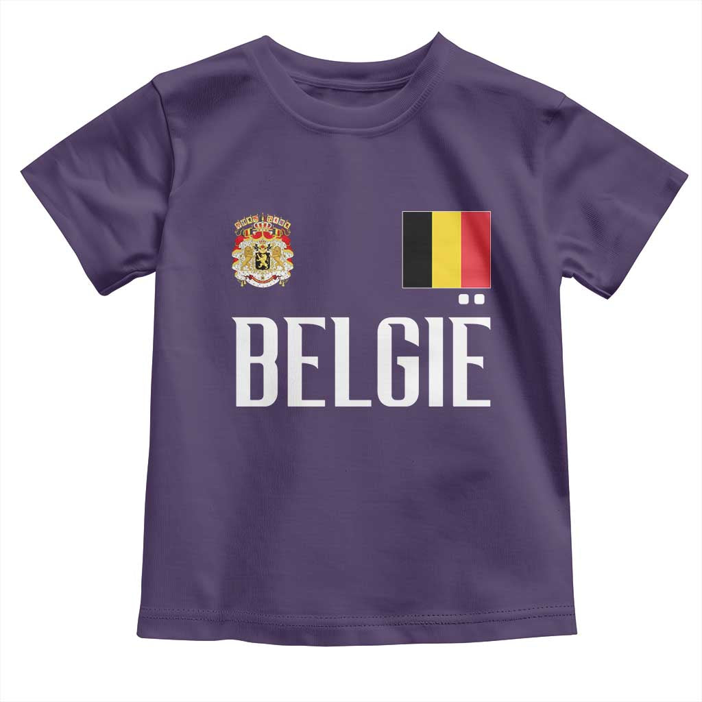 Royal Coat of Arms Belgie Crest Graphic Toddler T Shirt Traditional Belgium Belgian Flag and Lion Heritage Pride Gift