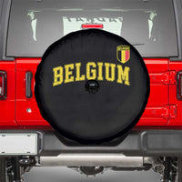 Vintage Belgium Varsity Style Distressed Graphic Spare Tire Cover Classic Collegiate Belgian Pride