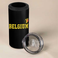 Vintage Belgium Varsity Style Distressed Graphic 4 in 1 Can Cooler Tumbler Classic Collegiate Belgian Pride