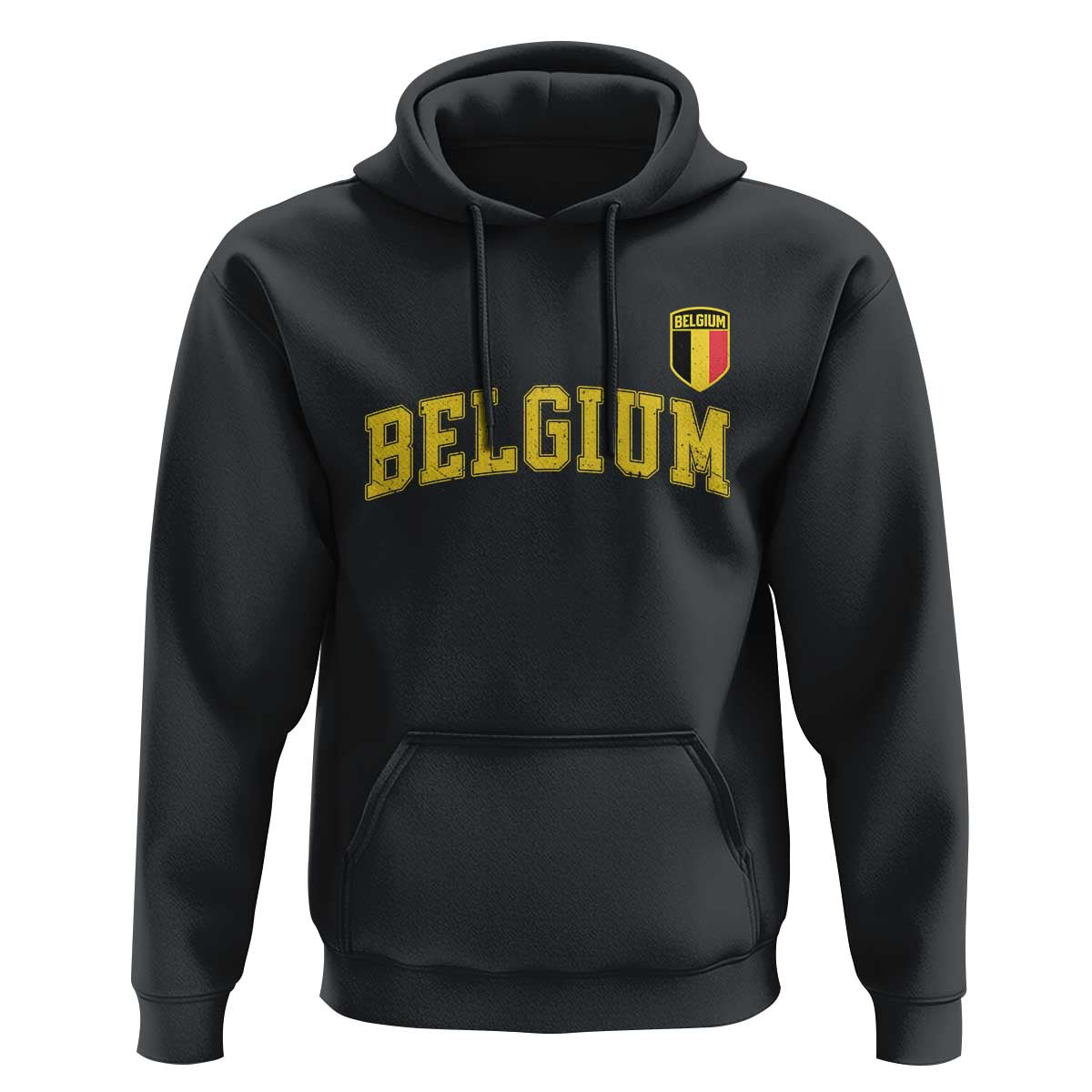 BelgiumVintage Belgium Varsity Style Distressed Graphic Hoodie Classic Collegiate Belgian Pride