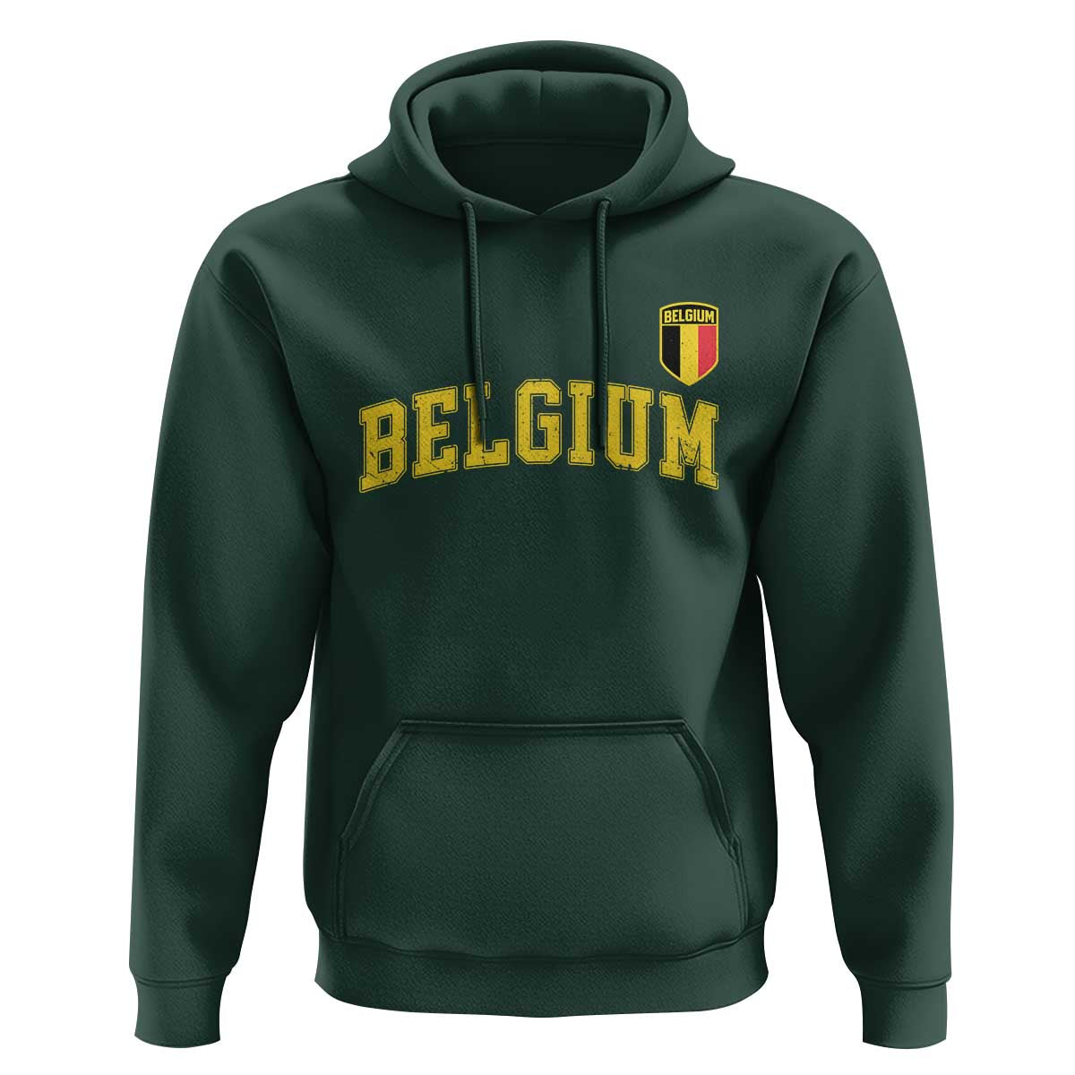 BelgiumVintage Belgium Varsity Style Distressed Graphic Hoodie Classic Collegiate Belgian Pride