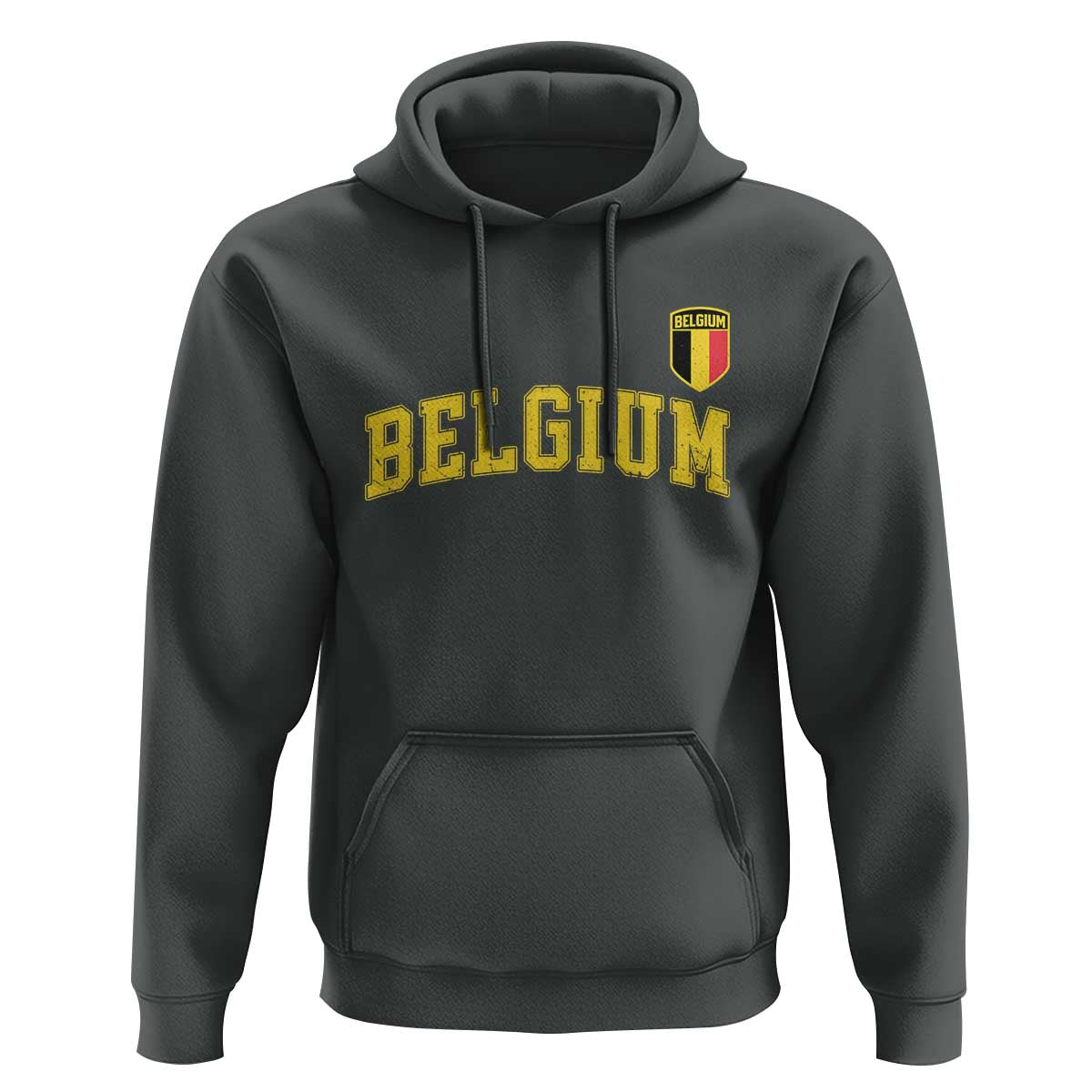 BelgiumVintage Belgium Varsity Style Distressed Graphic Hoodie Classic Collegiate Belgian Pride