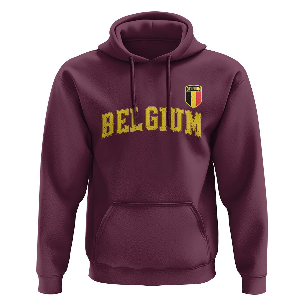 BelgiumVintage Belgium Varsity Style Distressed Graphic Hoodie Classic Collegiate Belgian Pride