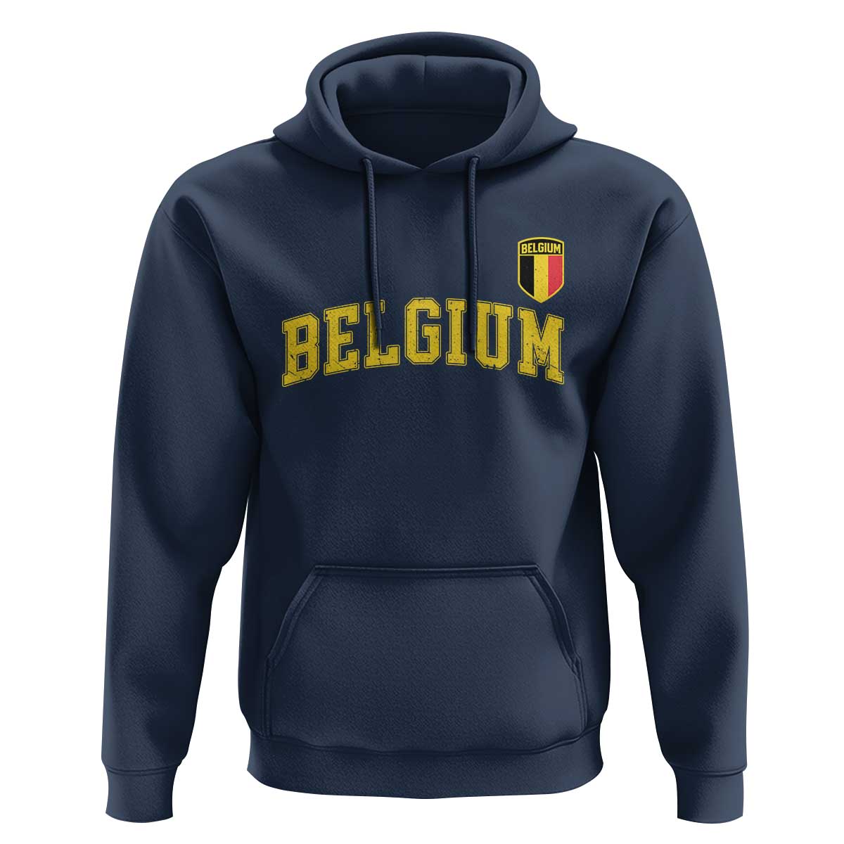 BelgiumVintage Belgium Varsity Style Distressed Graphic Hoodie Classic Collegiate Belgian Pride