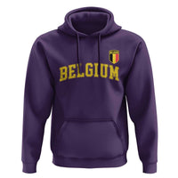 BelgiumVintage Belgium Varsity Style Distressed Graphic Hoodie Classic Collegiate Belgian Pride