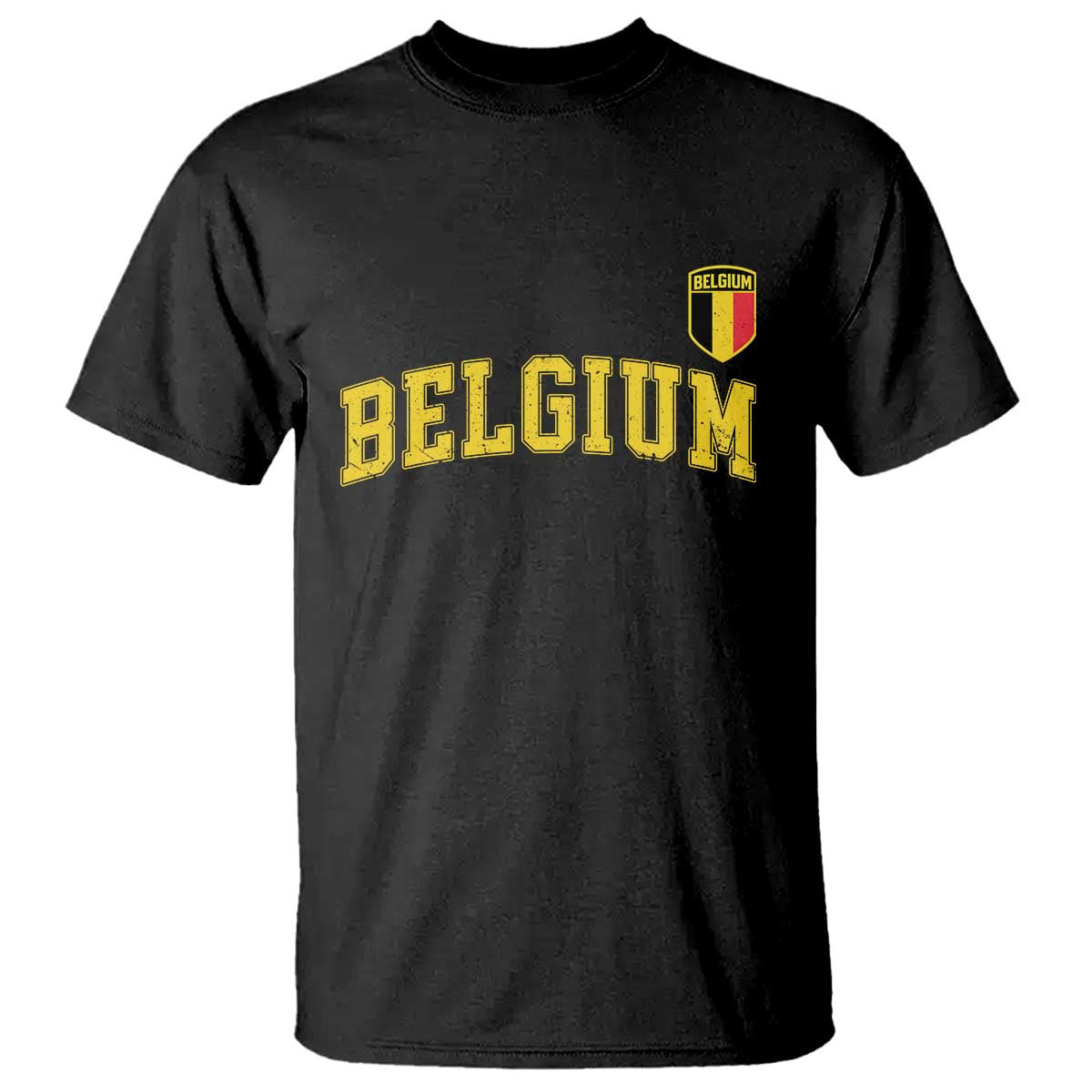 BelgiumVintage Belgium Varsity Style Distressed Graphic T Shirt Classic Collegiate Belgian Pride