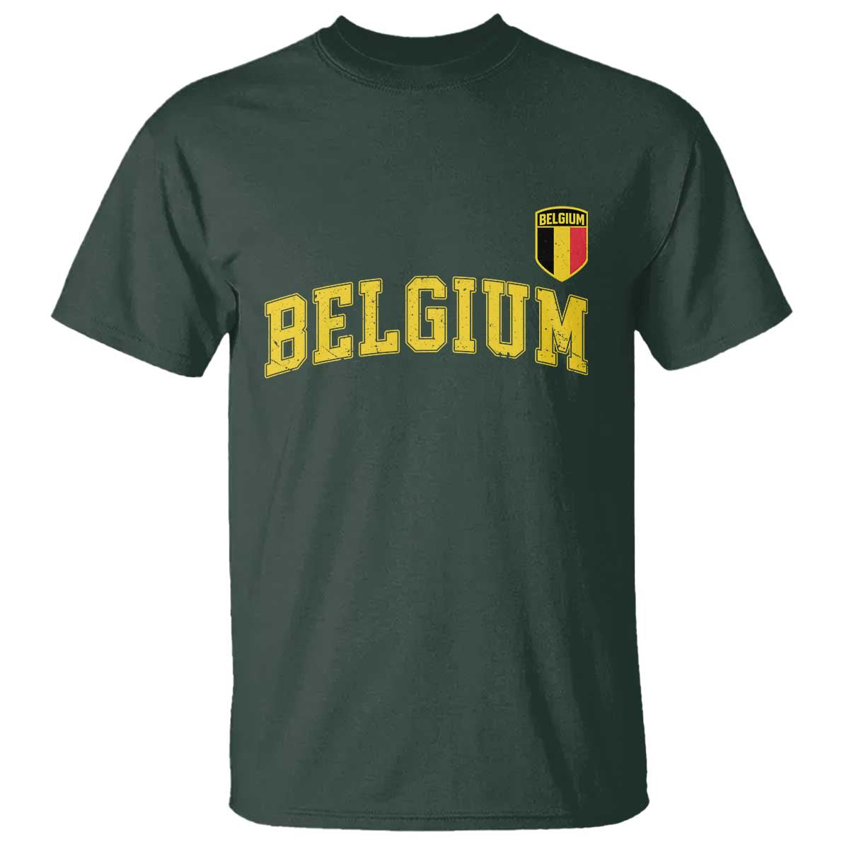 BelgiumVintage Belgium Varsity Style Distressed Graphic T Shirt Classic Collegiate Belgian Pride