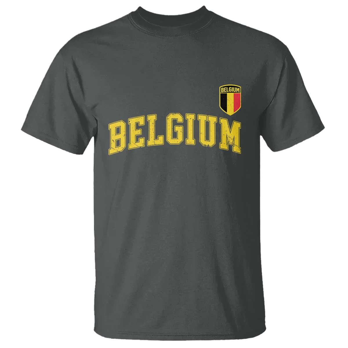 BelgiumVintage Belgium Varsity Style Distressed Graphic T Shirt Classic Collegiate Belgian Pride