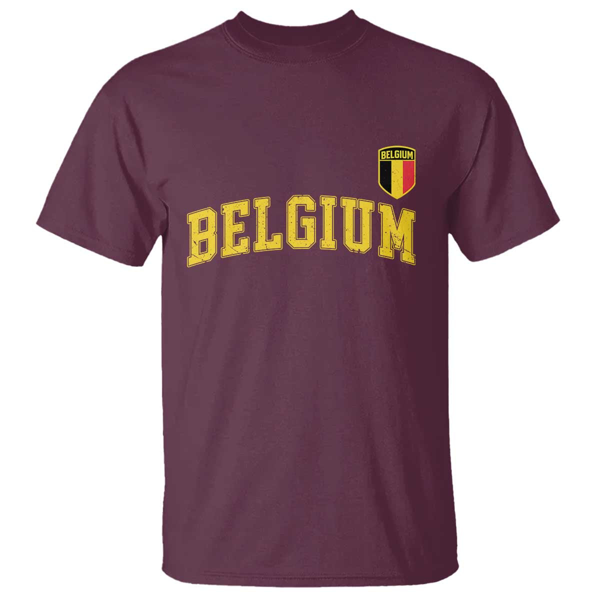 BelgiumVintage Belgium Varsity Style Distressed Graphic T Shirt Classic Collegiate Belgian Pride