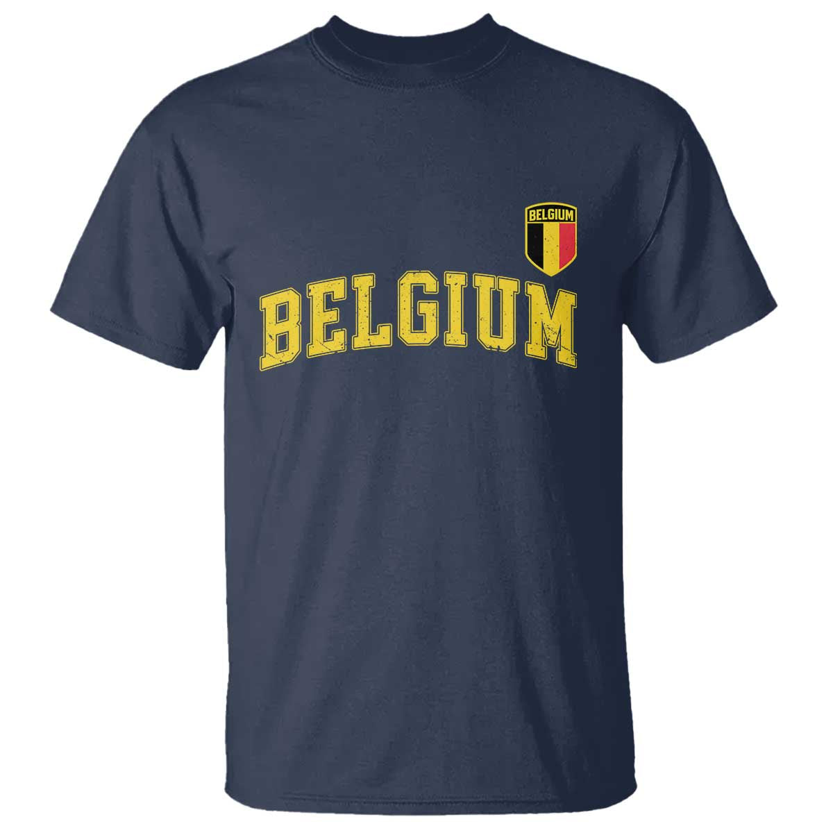 BelgiumVintage Belgium Varsity Style Distressed Graphic T Shirt Classic Collegiate Belgian Pride