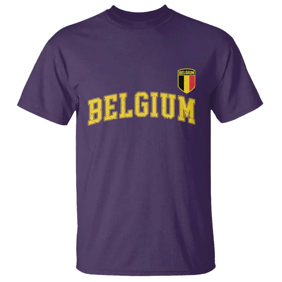BelgiumVintage Belgium Varsity Style Distressed Graphic T Shirt Classic Collegiate Belgian Pride
