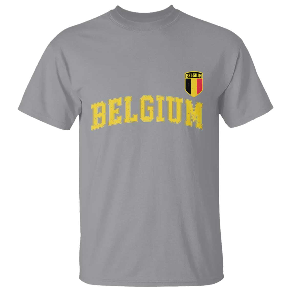 BelgiumVintage Belgium Varsity Style Distressed Graphic T Shirt Classic Collegiate Belgian Pride