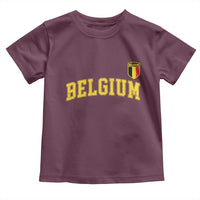 BelgiumVintage Belgium Varsity Style Distressed Graphic Toddler T Shirt Classic Collegiate Belgian Pride