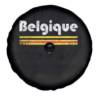 Retro Belgique Belgium Flag Distressed Graphic in French Spare Tire Cover Proud Belgian Heritage and Country Roots Pride Gift