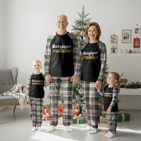 Retro Belgique Belgium Flag Distressed Graphic in French Plaid Pajama Set Proud Belgian Heritage and Country Roots Pride Gift