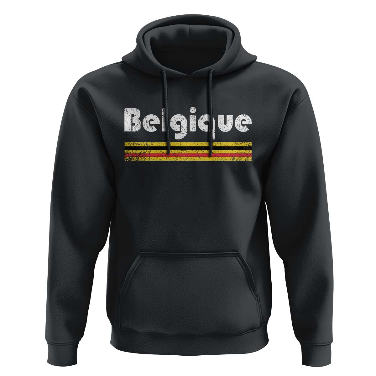 Retro Belgique Belgium Flag Distressed Graphic in French Hoodie Proud Belgian Heritage and Country Roots Pride Gift