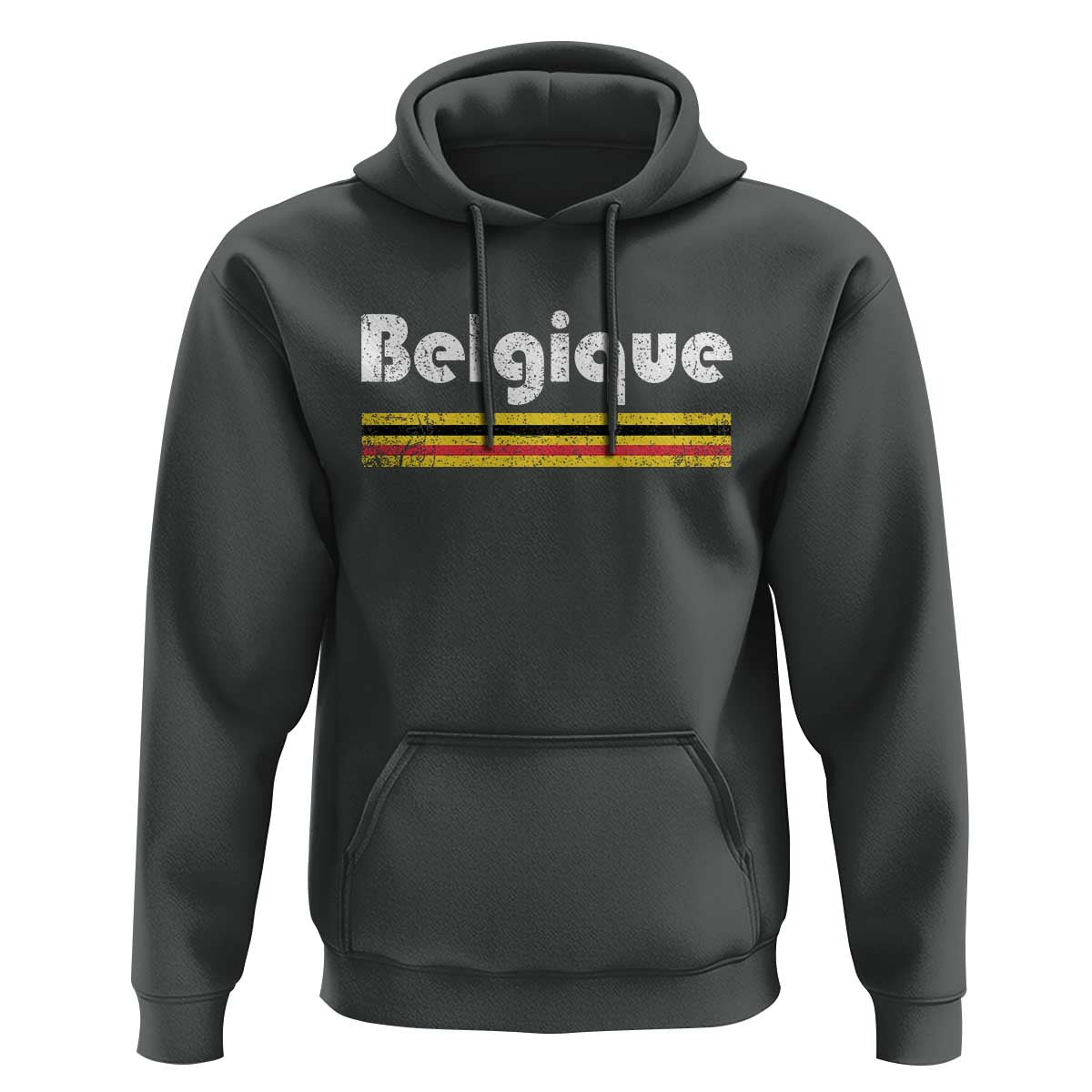 Retro Belgique Belgium Flag Distressed Graphic in French Hoodie Proud Belgian Heritage and Country Roots Pride Gift