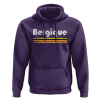 Retro Belgique Belgium Flag Distressed Graphic in French Hoodie Proud Belgian Heritage and Country Roots Pride Gift