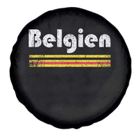 Retro Belgien Belgium Flag Distressed Graphic in German Spare Tire Cover Proud Belgian Heritage and Country Roots Pride Gift
