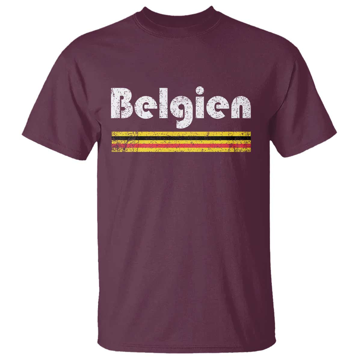 Retro Belgien Belgium Flag Distressed Graphic in German T Shirt Proud Belgian Heritage and Country Roots Pride Gift