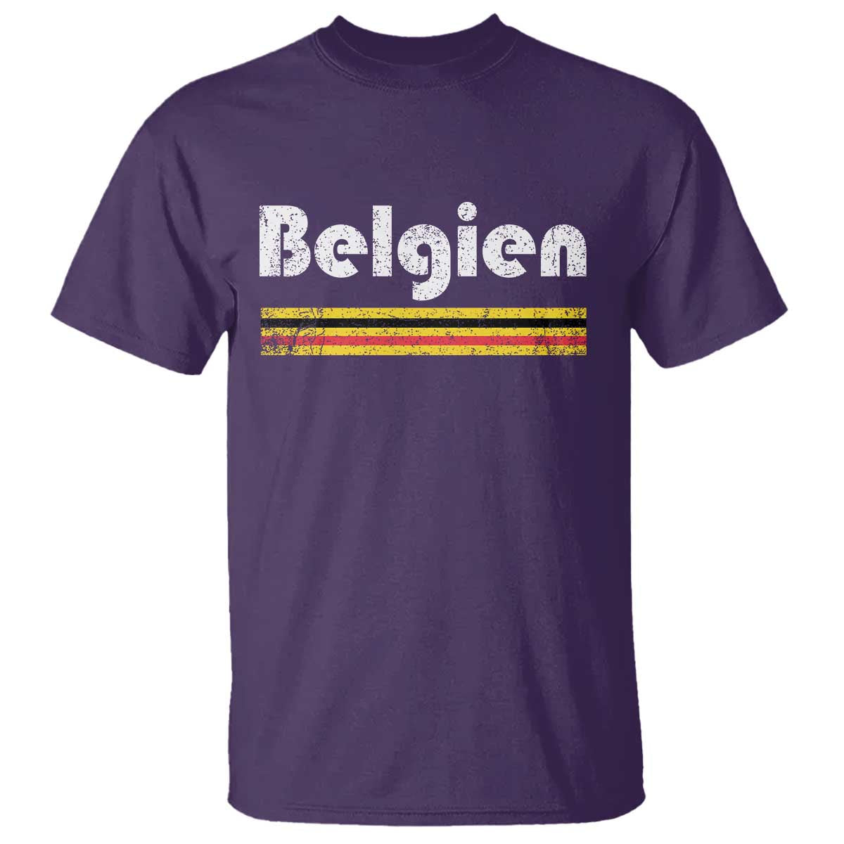 Retro Belgien Belgium Flag Distressed Graphic in German T Shirt Proud Belgian Heritage and Country Roots Pride Gift