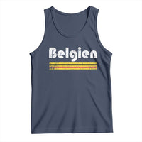 Retro Belgien Belgium Flag Distressed Graphic in German Tank Top Proud Belgian Heritage and Country Roots Pride Gift